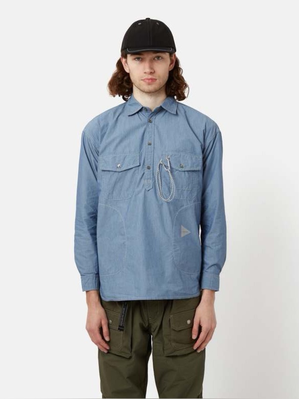 And Wander - Cordura Typewriter Over Shirt - Blue - Medium